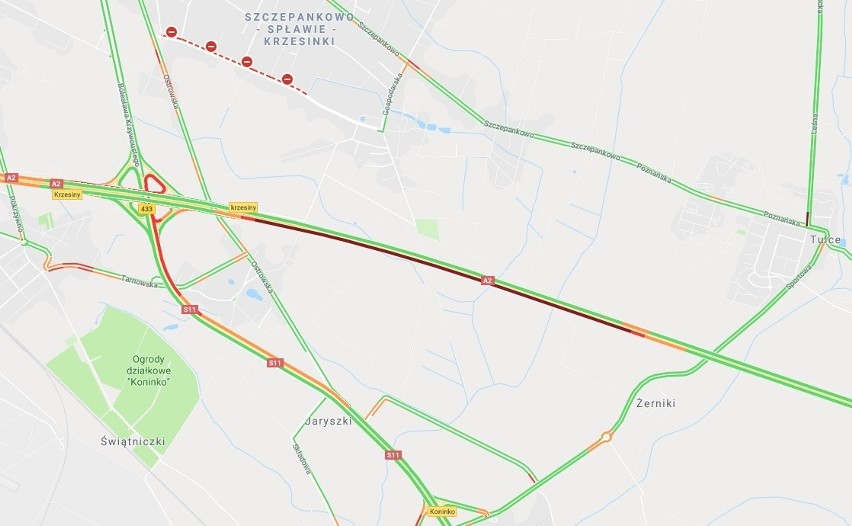 Wypadek na A2: Za Krzesinami zderzyły się dwa auta. Nie żyje...