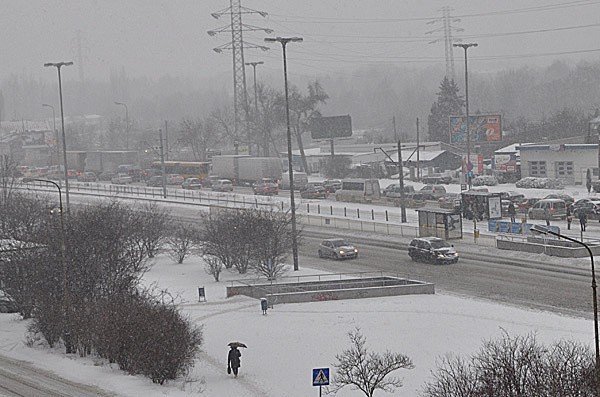 Śnieżyca w Łodzi (aktual, wideo)