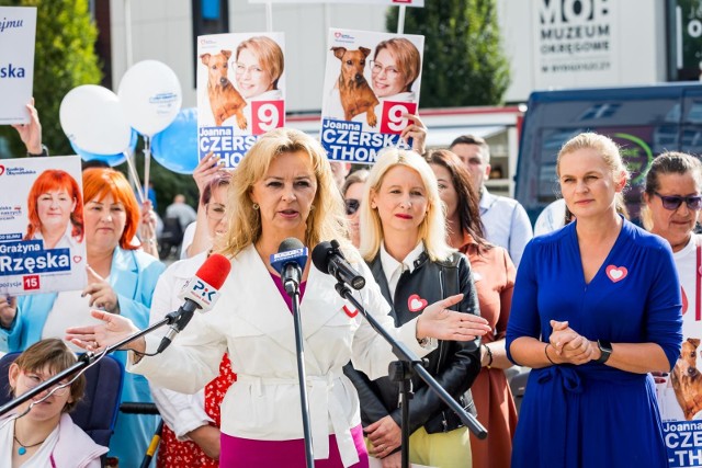 Podczas konferencji "Kobiety na wybory", zorganizowanej przez Koalicję Obywatelską w Bydgoszczy, głos zabrała m.in. posłanka Iwona Kozłowska