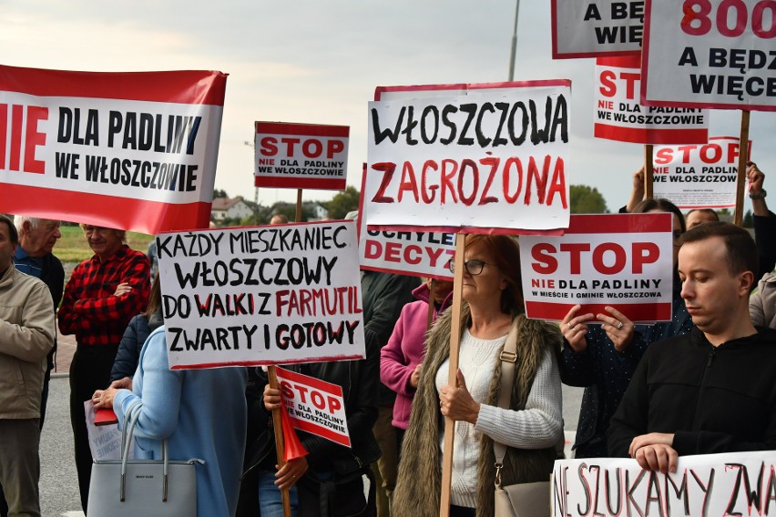Niedzielny protest mieszkańców Włoszczowy przeciw budowie w...