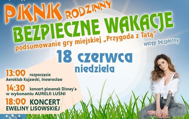 Na lotnisku w Inowrocławiu odbędzie się rodzinny piknik "Bezpieczne Wakacje". Dla przybyłych zaśpiewa popularna polska piosenkarka Ewelina Lisowska