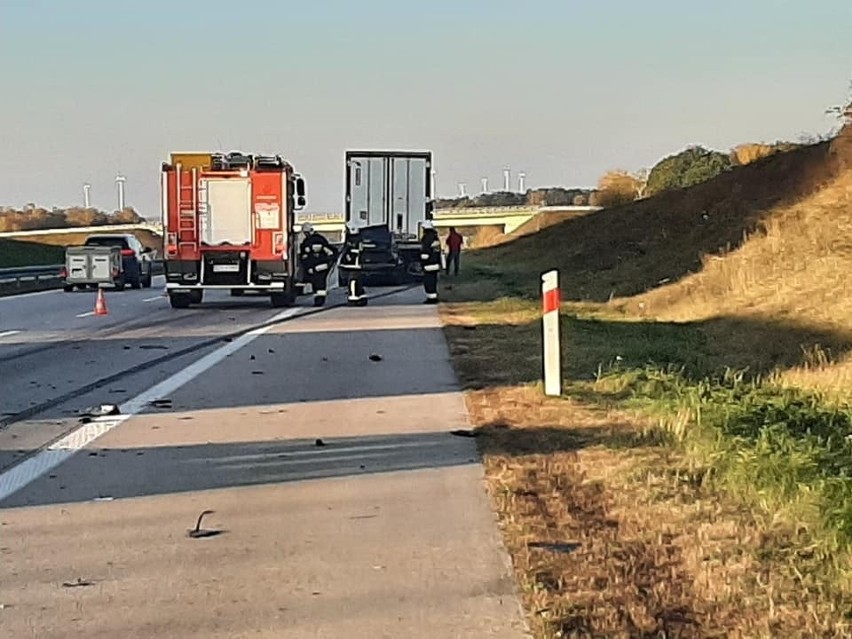 Wypadek na autostradzie A4 w okolicy Zgorzelca. Samochód...