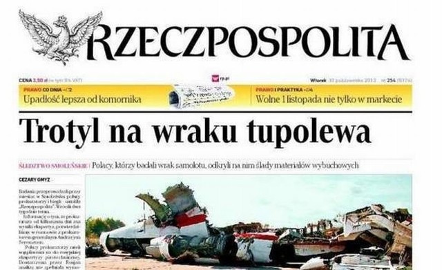Cezary Gmyz jest byłym dziennikarzem "Rzeczpospolitej", autorem kontrowersyjnego artykułu o śladach trotylu odnalezionych we wraku samolotu, który rozbił się w Smoleńsku