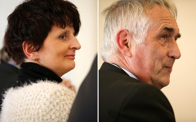 Urszula Serafin-Bąk i Lucjan Małek - radni, którzy zdaniem byłego prezydenta zdradzili.