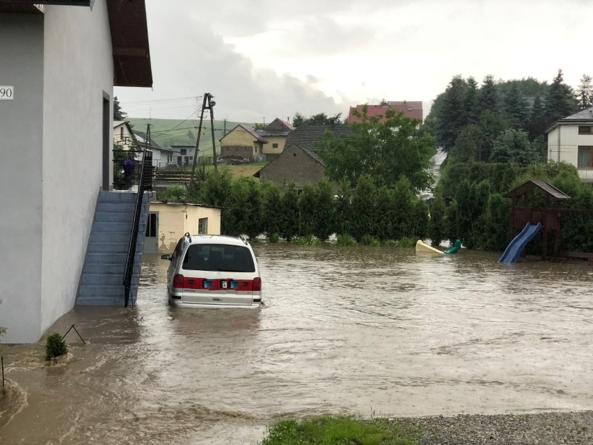 Podtopienia w Łapczycy