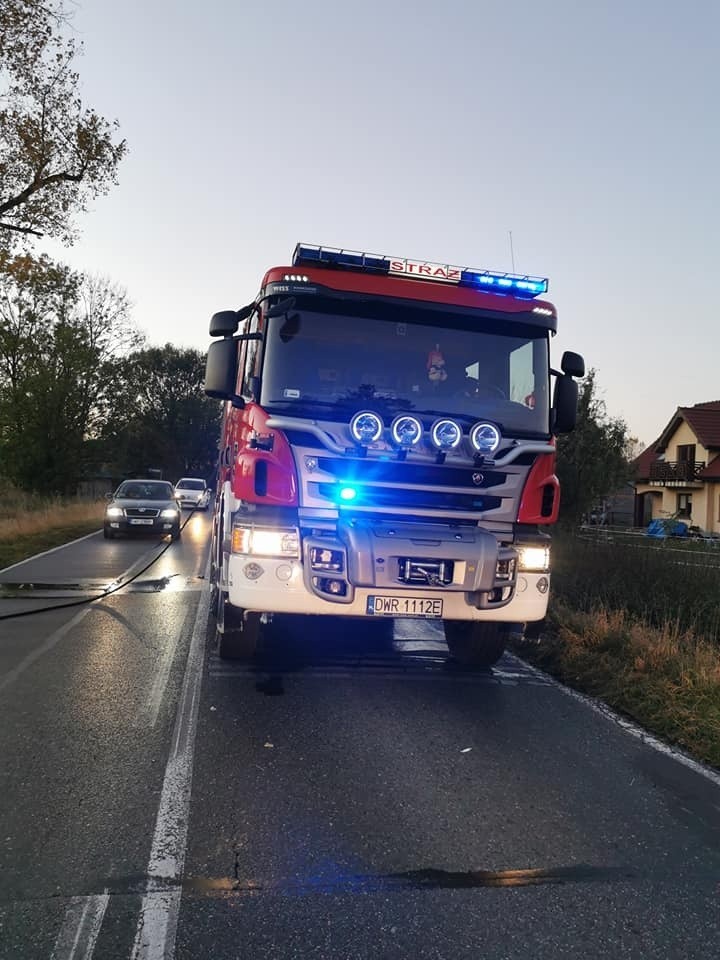 Wypadek w Polakowicach pod Wrocławiem 22.10.2021