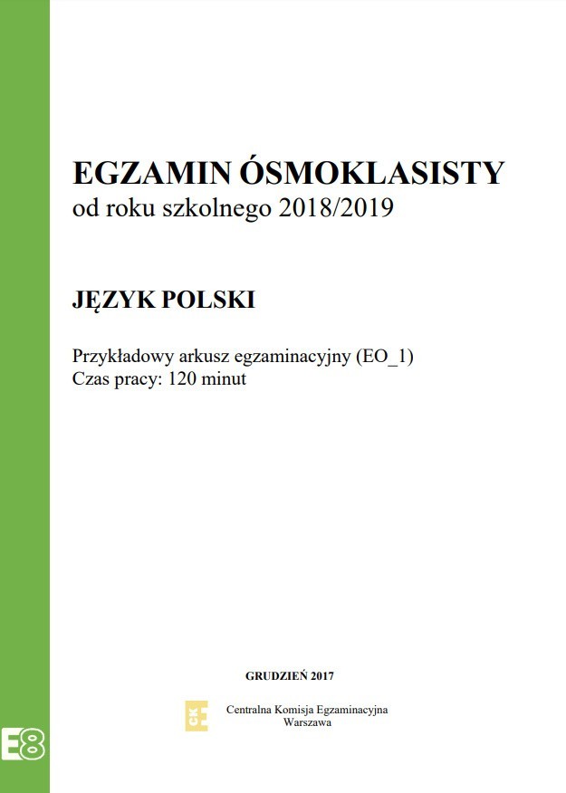 Próbny egzamin ósmoklasisty Operon: JĘZYK POLSKI 2018....