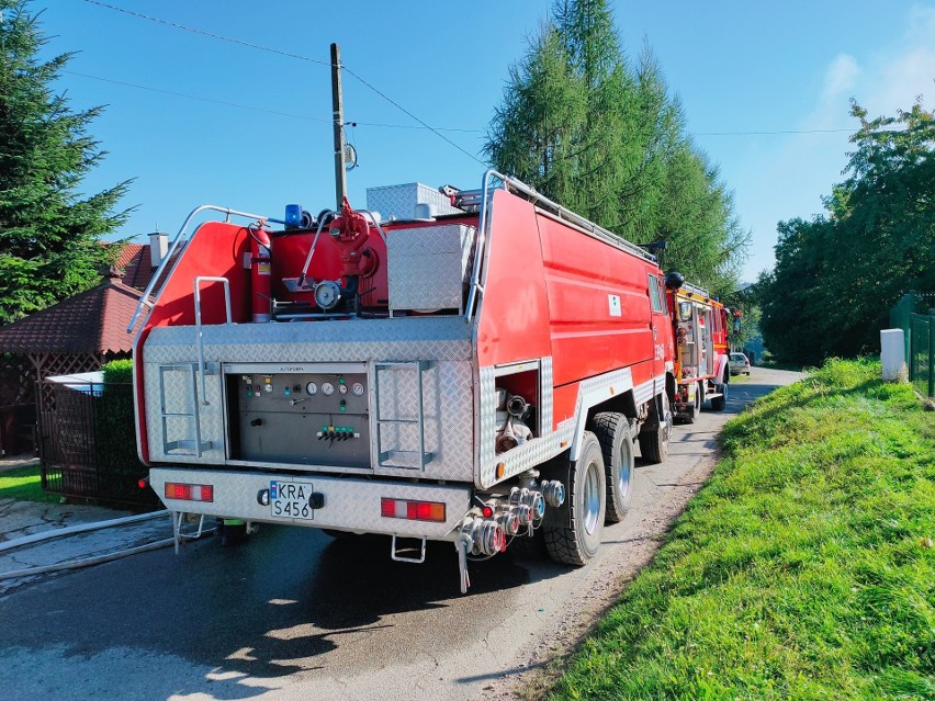 Pożar domu jednorodzinnego w Maszycach w gminie Skała
