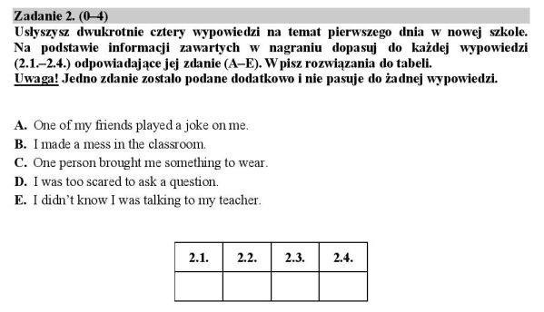 Próbny egzamin ósmoklasisty 2018 ANGIELSKI Odpowiedzi i...