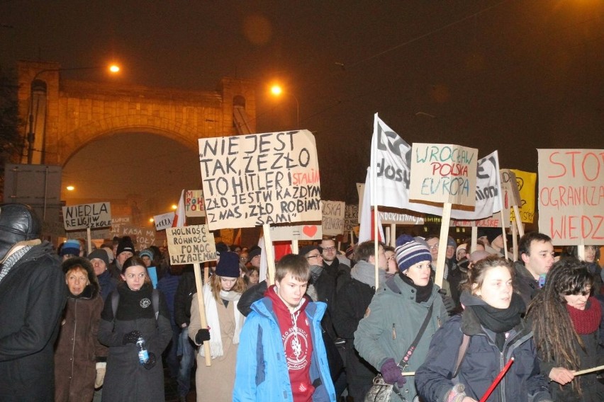 Protest studentów we Wrocławiu, 25.01.2017