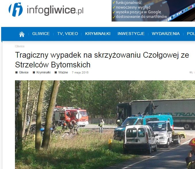 Wypadek w Gliwicach: Przed godziną 8 rano, na skrzyżowaniu...