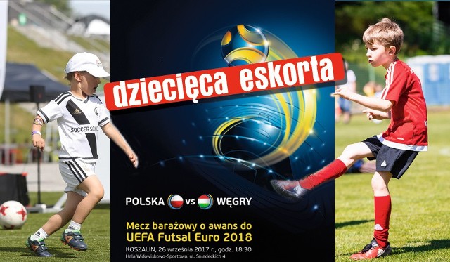 Plakat promujący mecz Polska-Węgry w drodze po awans do mistrzostw Europy w futsalu