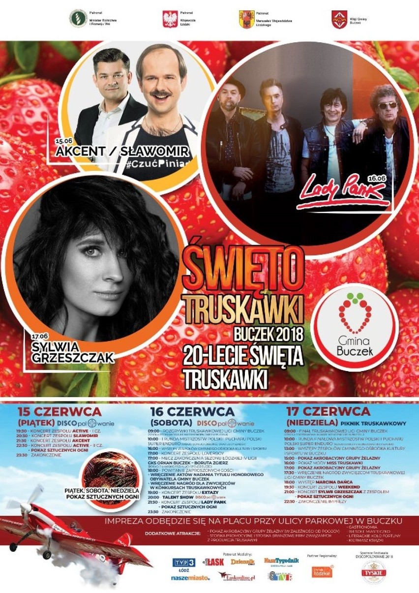 Święto Truskawki w Buczku 2018. Koncert Sławomira, Zenka,...