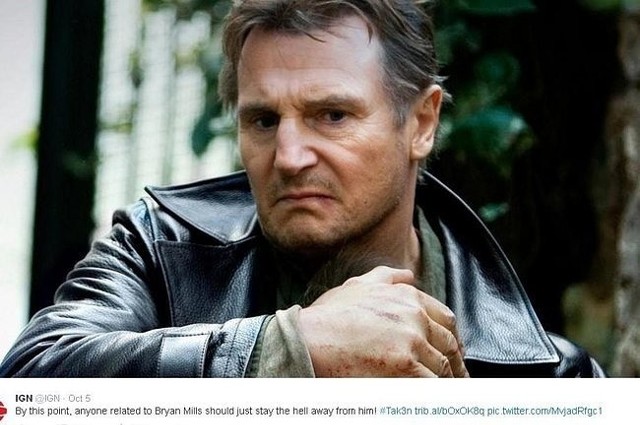 Liam Neeson w 3. części filmu "Uprowadzona" (fot. screen z Twitter.com)