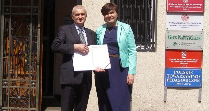 Elżbieta Grad, wicedyrektor „Konarskiego” oraz Wojciech...