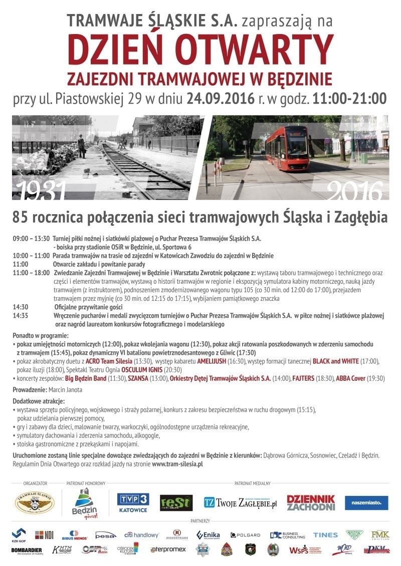 Dzień otwarty w zajezdni tramwajowej w Będzinie [PROGRAM]