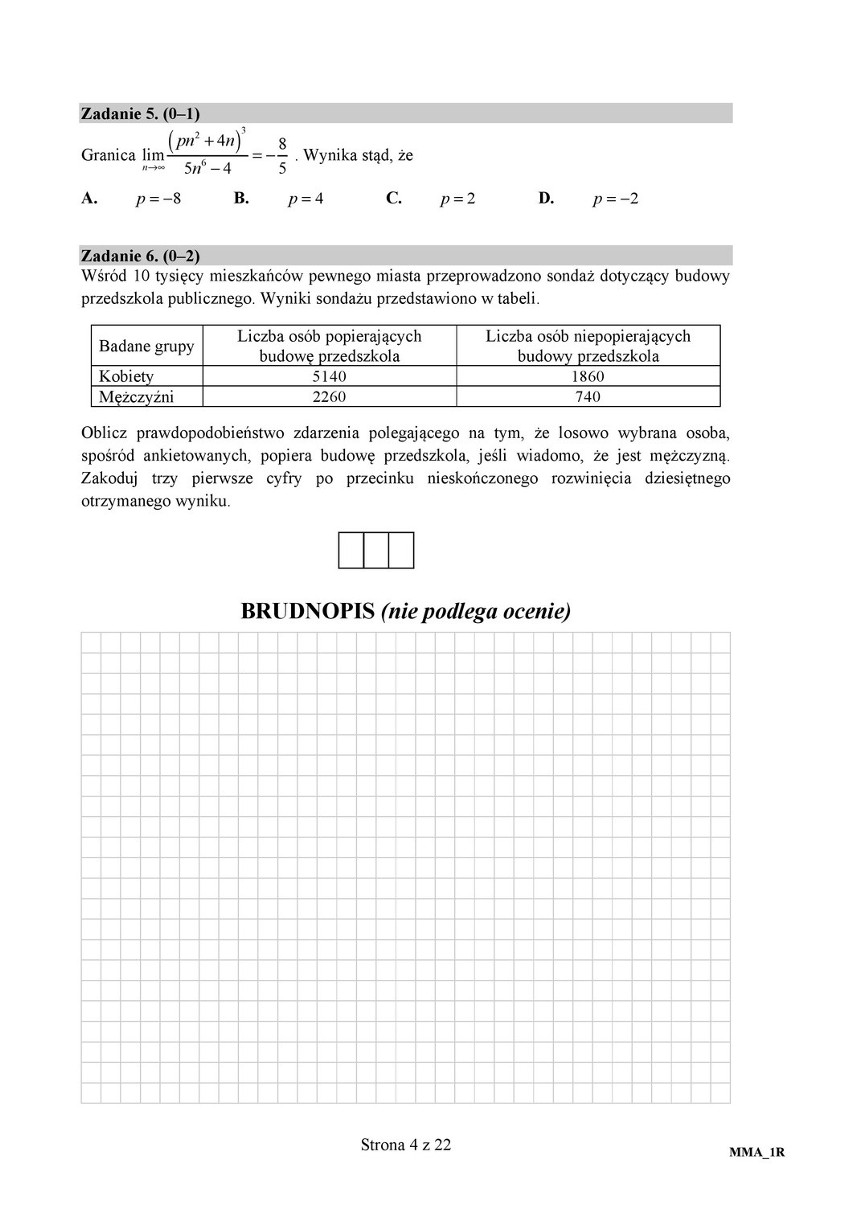 Matura 2016 - matematyka poziom rozszerzony CKE ARKUSZ...