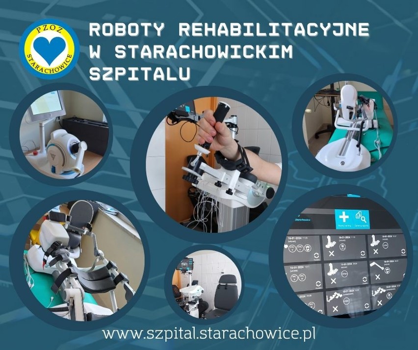 Trzy roboty wspomagające rehabilitację w starachowickim szpitalu. Zobacz zdjęcia