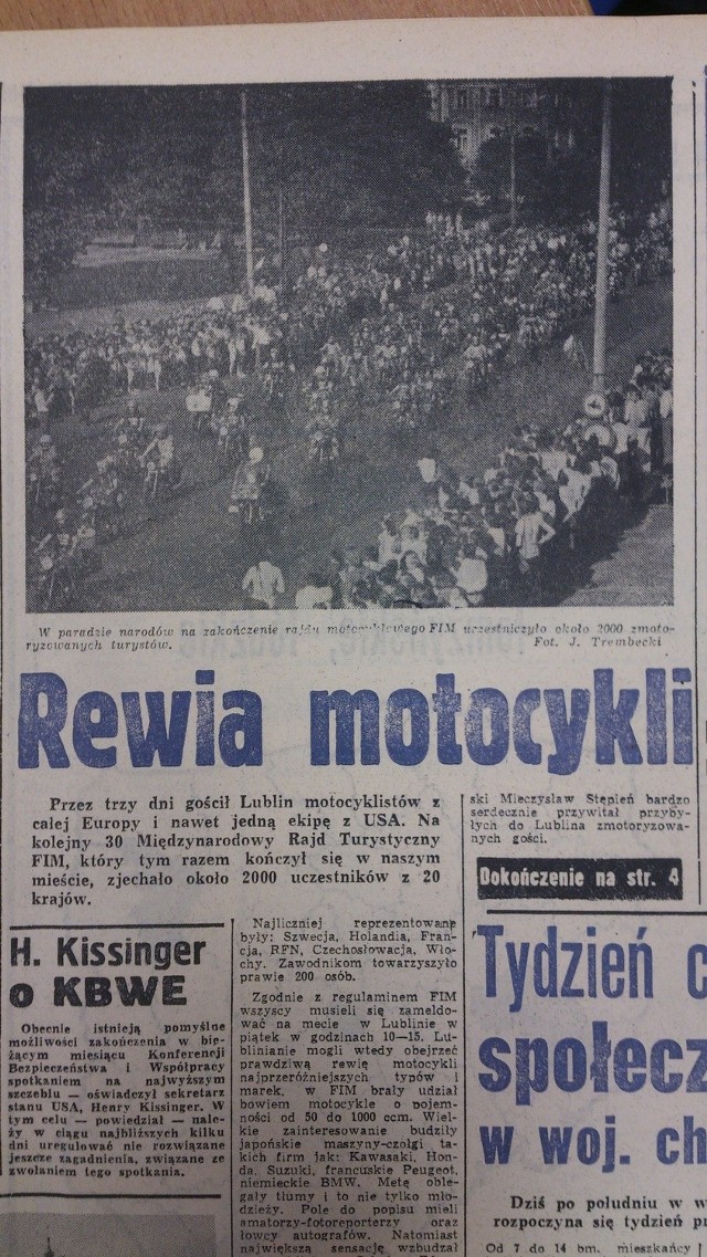 Kurier Lubelski z 7 lipca 1975 roku.