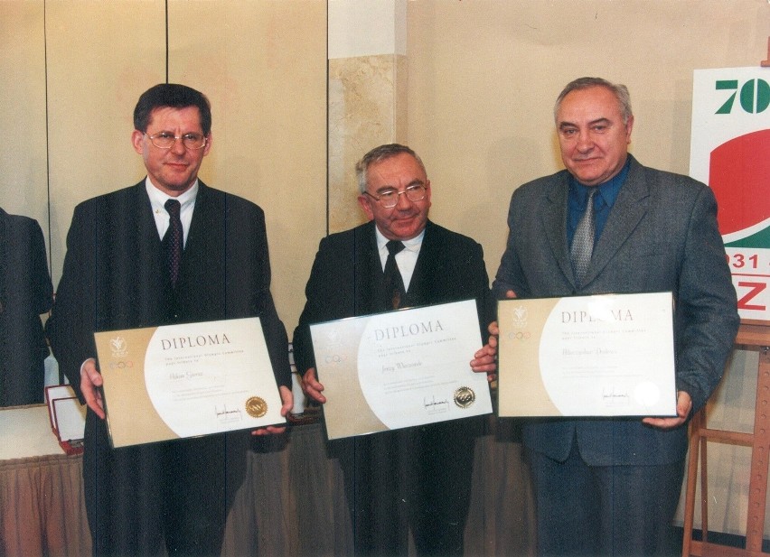 Jerzy Wieczorek (w środku) podczas obchodów 70-lecia...