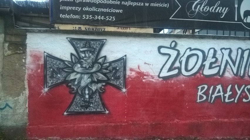 Mural Żołnierze Wyklęci na rogu Starobojarskiej i...