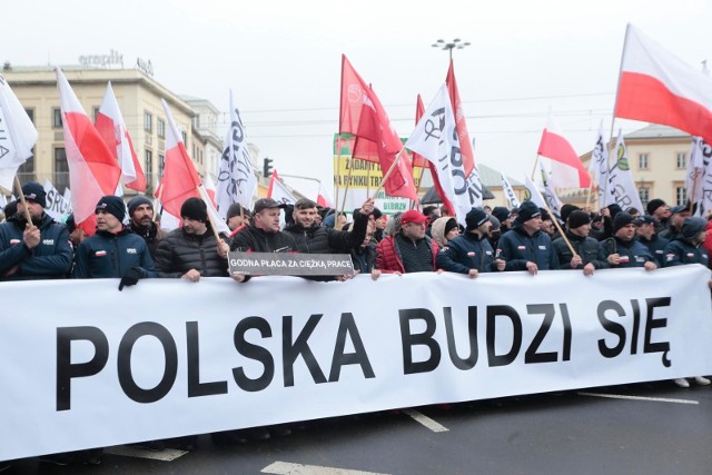 Protest rolników z Agrounii w Warszawie