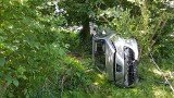 Wypadek koło Szczecinka. Samochód dachował [ZDJĘCIA]
