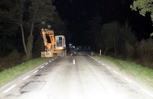 Wypadek z koparką