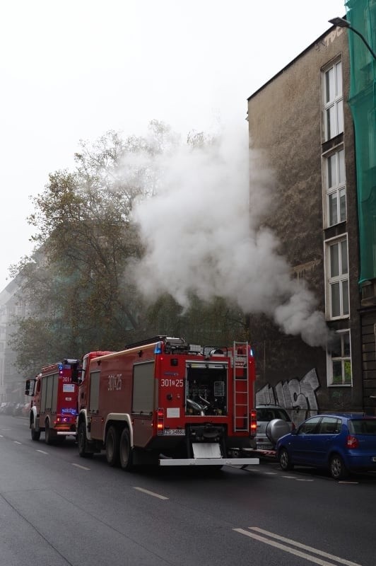 Pożar na parterze "Maciusia" przy ul. Bałuki w Szczecinie
