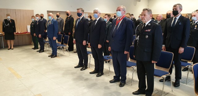 Uroczysty zjazd Oddziału Powiatowego Związku Ochotniczych Straży Pożarnych RP w Turośni Kościelnej (21.01.2022)