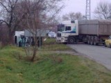 Zderzenie ciężarówek na drodze Stroszowice-Niemodlin