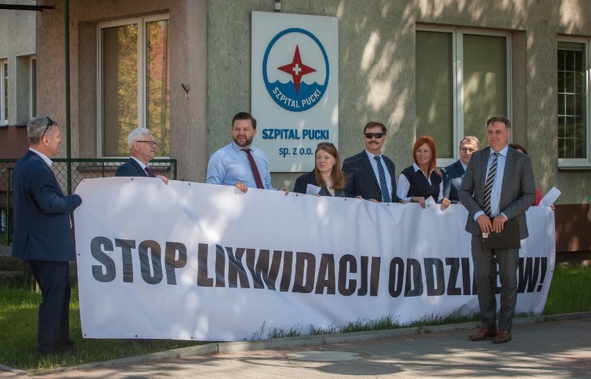 Protest w obronie szpitala w Pucku. Powiatowy PiS nie...