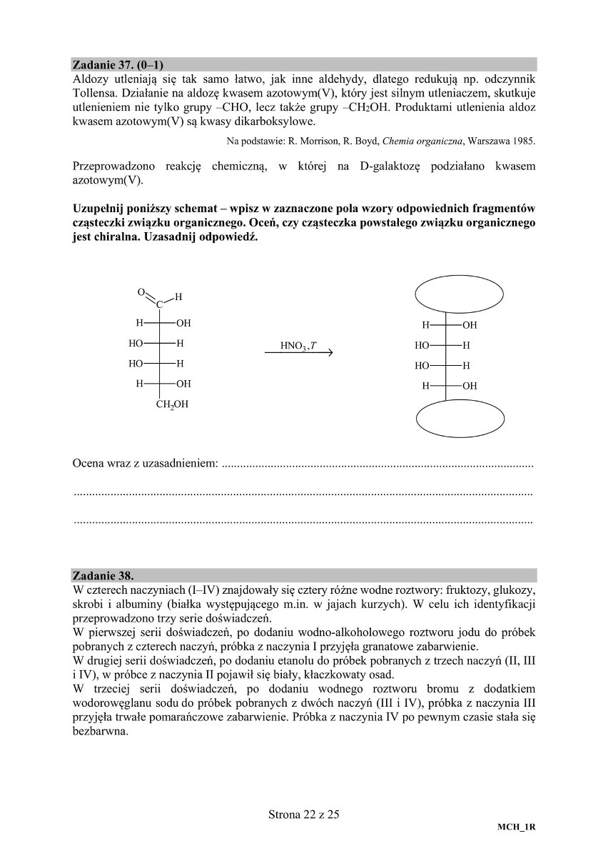 Matura Chemia 2018 rozszerzona Odpowiedzi. Pytania na...