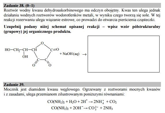 Matura 2016: CHEMIA rozszerzona [ODPOWIEDZI, ARKUSZ CKE]