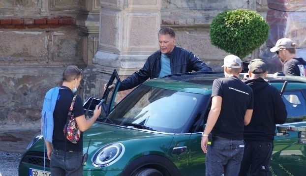 David Hasselhoff na planie filmowym w Bożkowie na Dolnym...