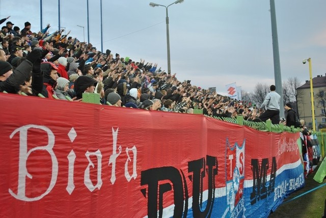 Kibice na meczu Podbeskidzie Bielsko-Biała - Legia Warszawa