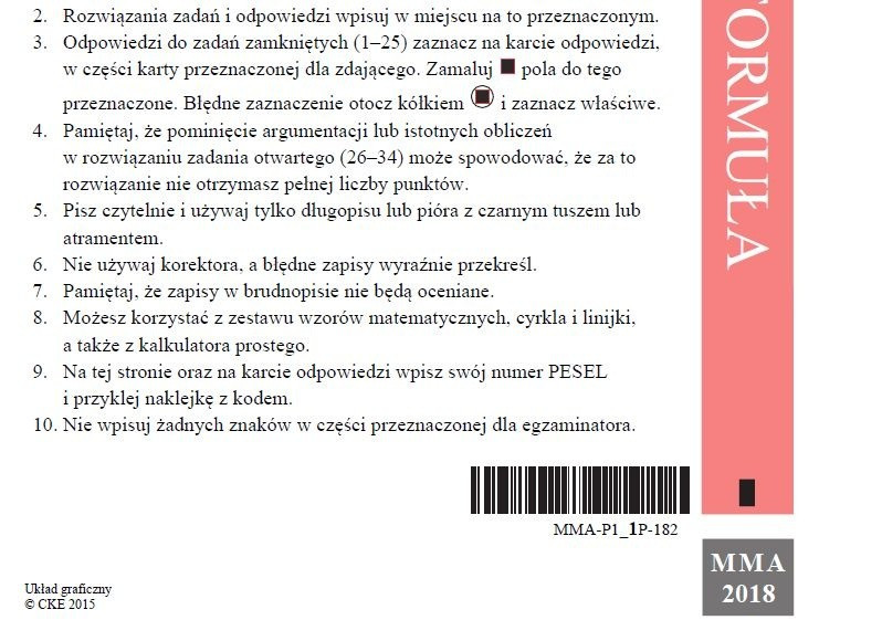 Matura 2018 matematyka poziom podstawowy - arkusze, odpowiedzi | Nowa