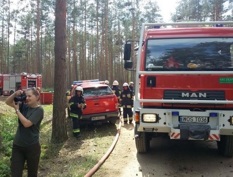 Manewry strażackie zakończone akcją przy prawdziwym pożarze