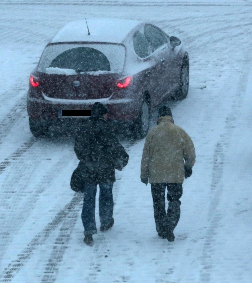 Burza śnieżna nad Szczecinem...