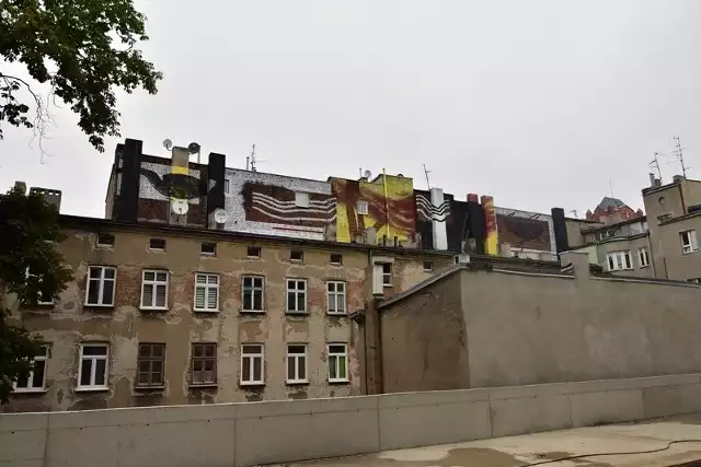 Ten mural mogą podziwiać na razie tylko budowniczowie nowego biurowca Synergii  przy ul. Wólczańskiej.