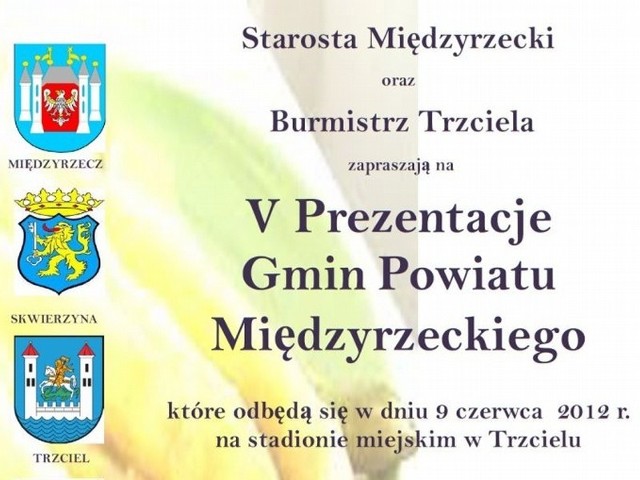 Prezentacje gmin powiatu miedzyrzeckiego odbędą się dziś o 12.00 na stadionie miejskim w Trzcielu.
