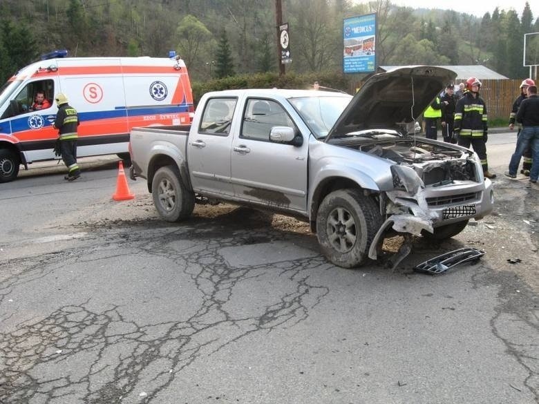 Wypadek w Ujsołach.