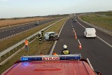 Wypadek na autostradzie A4 w Mirocinie koło Przeworska. Ranny został kierowca hyundaia [ZDJĘCIA]