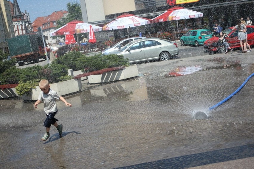 Kurtyny wodne w centrum Słupska
