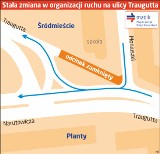 Radom. Uwaga! Stała zmiana w organizacji ruchu na ulicy Traugutta