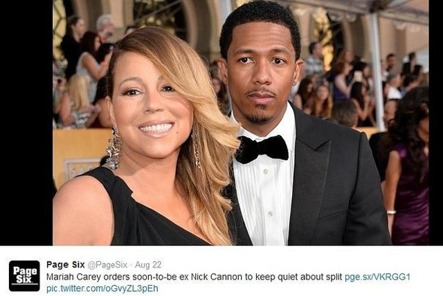 Mariah Carey i Nick Cannon (fot. screen z Twitter.com)