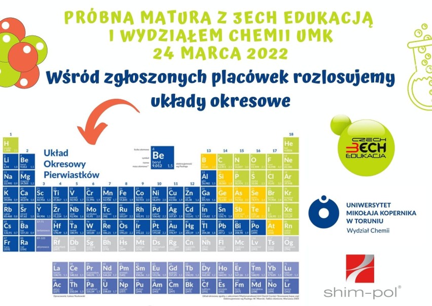 Próbna matura 2022 z chemii już w czwartek, 24 marca. Odpowiedzi i arkusz opublikujemy na naszym portalu