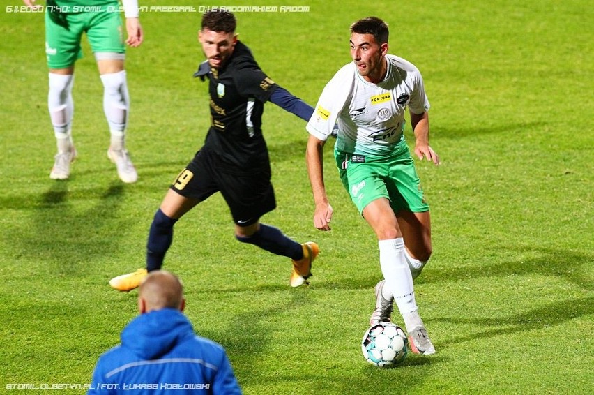 Fortuna 1 Liga. Radomiak Radom wygrał 1:0 ze Stomilem w Olsztynie, po golu Leandro Rossi [ZDJĘCIA Z MECZU]