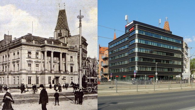 Kiedyś klasycystyczny bank, jeden z największych w przedwojennym Wrocławiu. Dziś - nowoczesny biurowiec, który po starym obiekcie odziedziczył tylko nazwę. Tak wyglądało kiedyś nasze miasto!Zobacz pozostałe obiekty, które rozebrano lub nawet wysadzono w powietrze >>>>