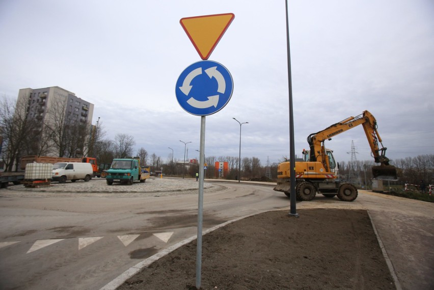 Budowa ronda na ulicy Ostrogórskiej w Sosnowcu